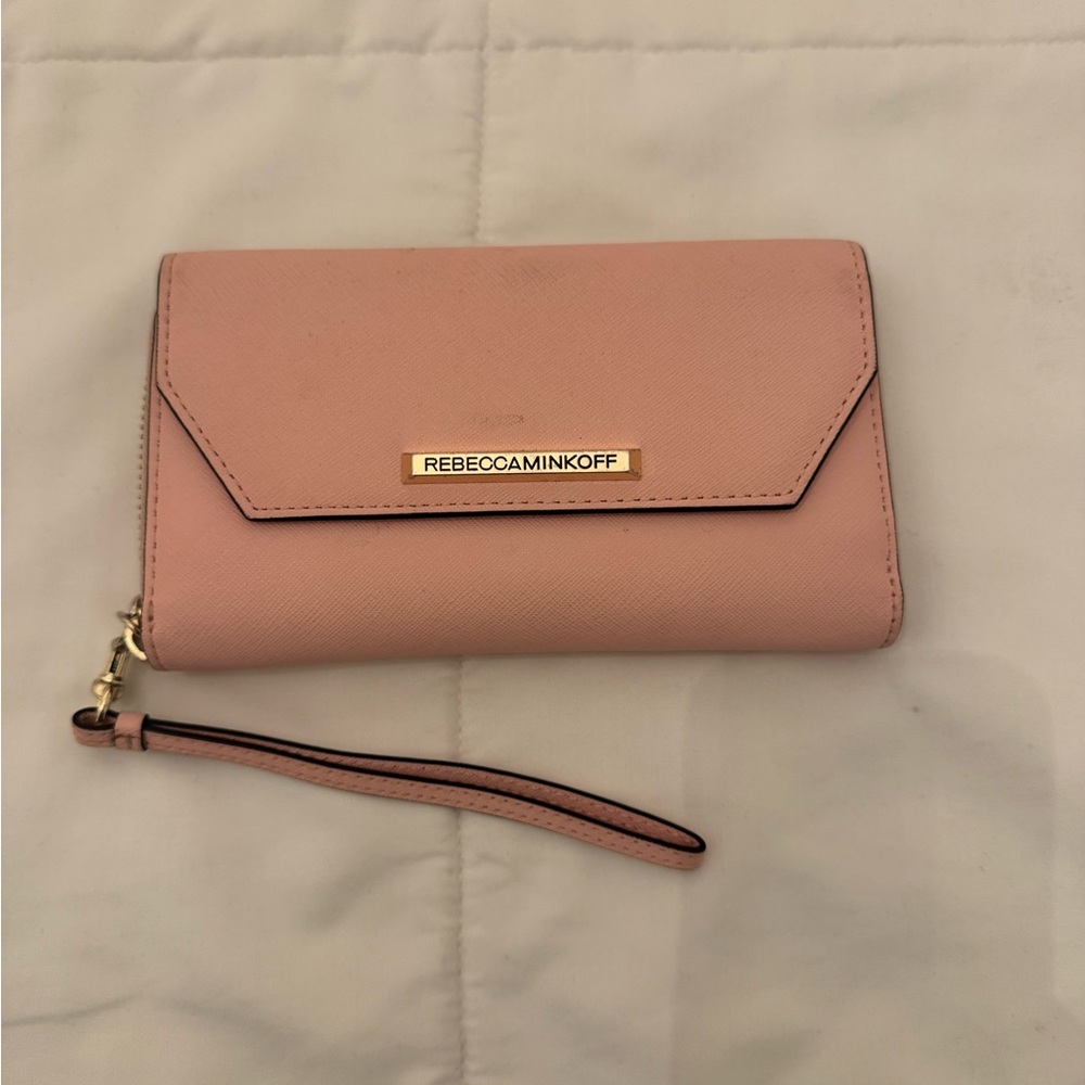 Rebecca Minkoff Blush Pink Wristlet Wallet